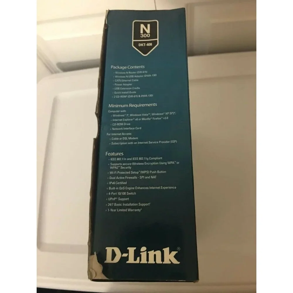 Wireless N‎ 300 Router Bundle D-Link DIR-615 USB Network Starter Kit - Picture 6 of 10